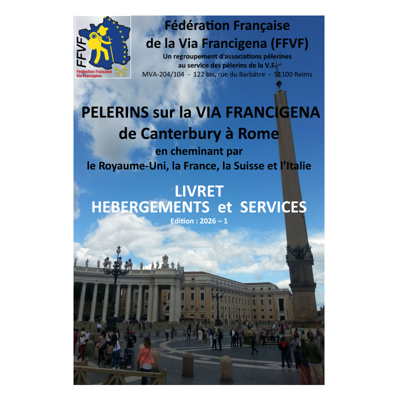 2026 Booklet (French version)- accommodations and facilities on the Via Francigena